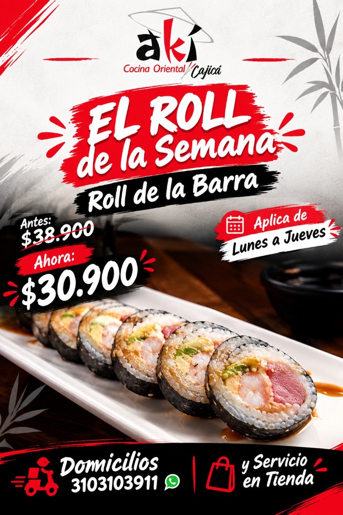 El Roll de la Semana: Roll de la Barra a $30.900 de lunes a jueves