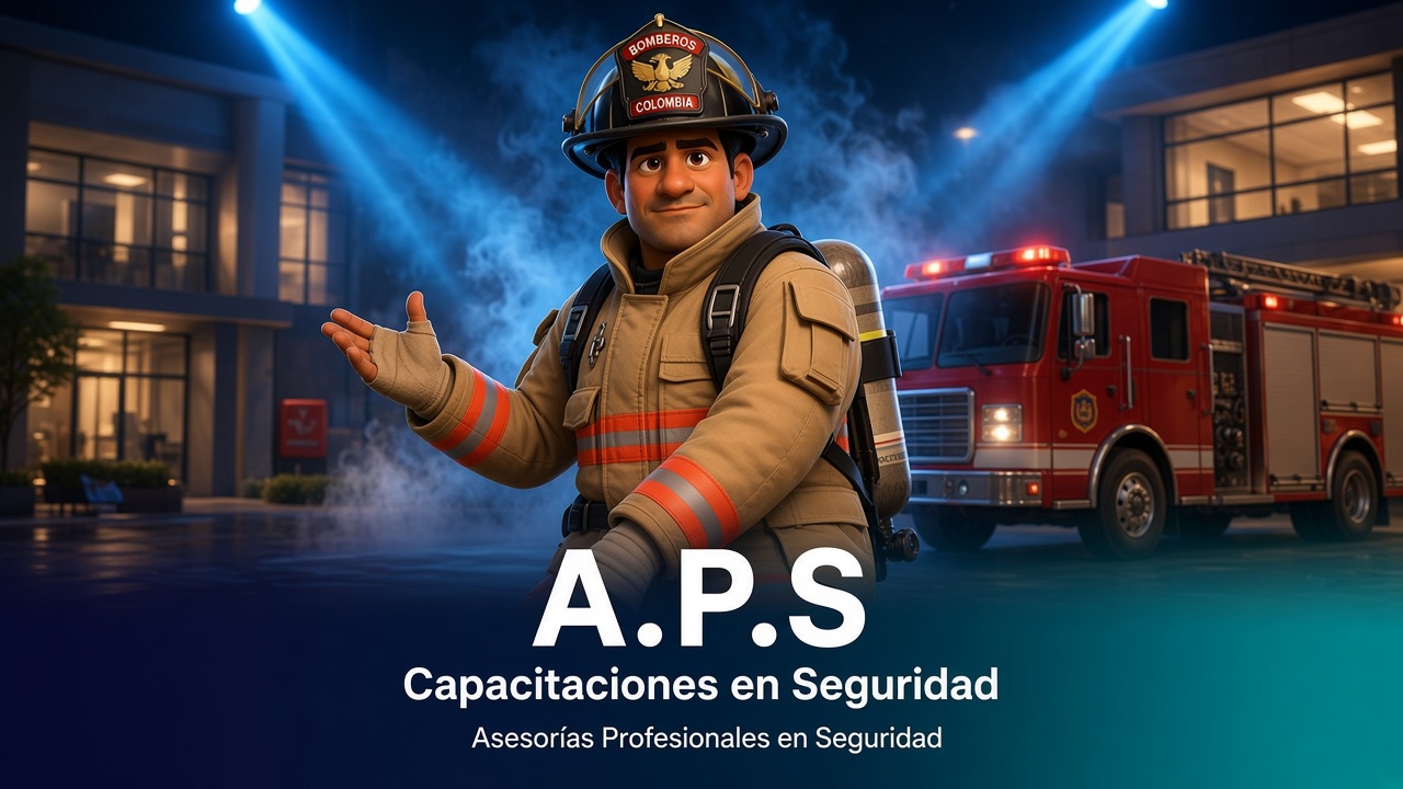 Instructor A.P.S frente a la estación de bomberos.