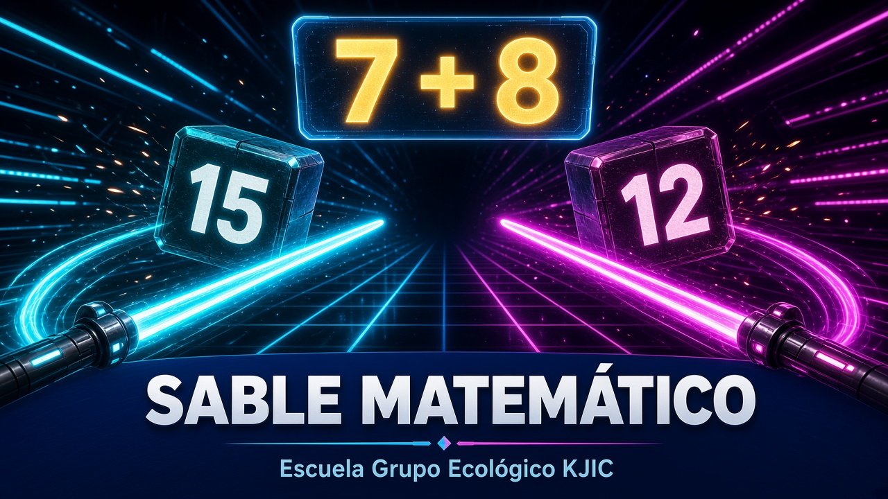 Sables láser cortando cubos con operaciones matemáticas