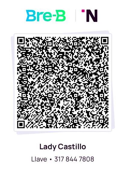 Código QR Nequi de Lady Castillo